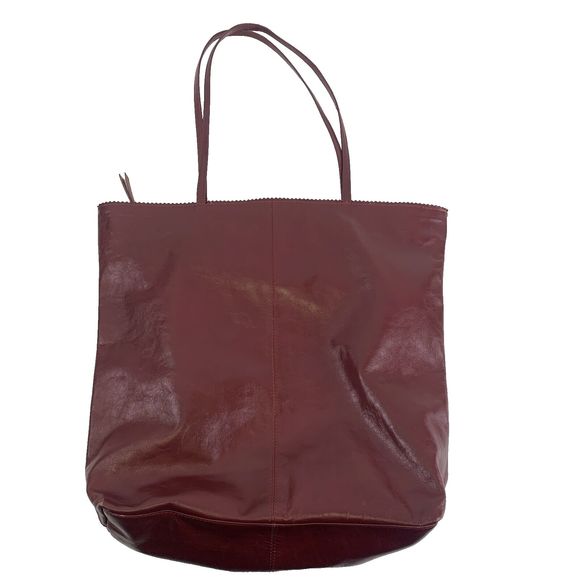 latico Handbags - Latico Nora Tote Red Leather Shoulder Bag Double Strap Floral Lined Lightweight